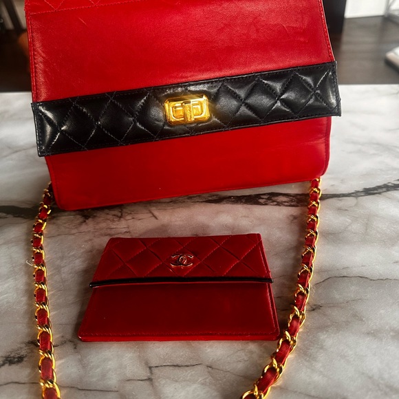 Rare CHANEL CC trapézoid flap bag with wallets - Picture 11 of 14